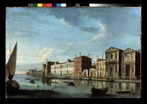 Uitzicht op Santo Spirito en Zattere in Venetië door Francesco Tironi