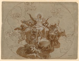Ontwerp voor een Plafond met de Hemelvaart van de Maagd