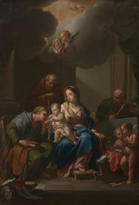 Presentatieschets voor "De Heilige Familie met Heiligen Anna, Joachim en Johannes de Doper" (voor Santa Maria in Via Lata, Rome) door Francesco Trevisani