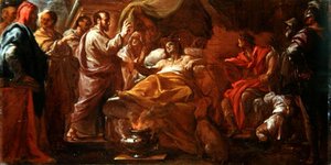 Studie voor St. Mattheüs die de Zoon van de Koning van Ethiopië Opwekt door Francesco Trevisani