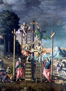 De Kruisafneming van Christus, ca. 1518 door Francesco Ubertini Verdi Bachiacca