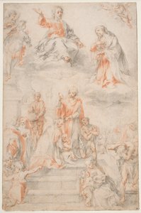 Sint Ansano doopt de Sienese, ca. 1593 door Francesco Vanni