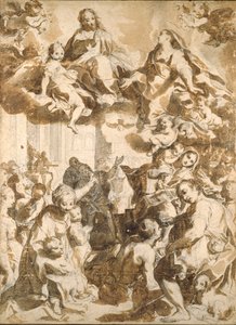 De Madonna del Popolo, naar Barocci, late 16e eeuw door Francesco Vanni
