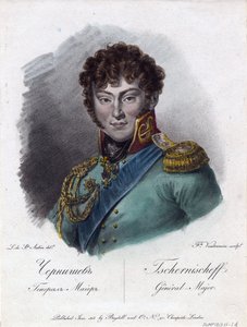 Portret van graaf Alexander Ivanovich Chernyshov door Francesco Vendramini