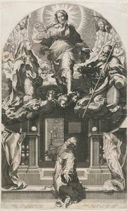 De extase van St. Franciscus door Francesco Villamena