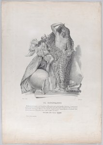 Prins Raimondo di Sangro ontwart zich uit het net van wereldse zorgen, ca. 1840-50 door Francesco Wenzel