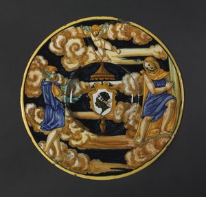Bord met de wapens van de familie Pucci, 1532