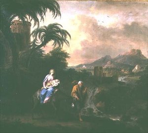 Vlucht naar Egypte door Francesco Zuccarelli
