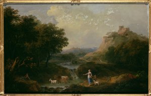 Landschap met Figuren door Francesco Zuccarelli