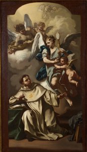 Verschijning van de hostie aan de heilige Thomas van Aquino door Francesco de Mura