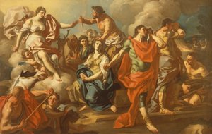 Het Offer van Iphigenia door Francesco de Mura