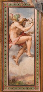 KAIROS (tijd van de gunstige gelegenheid) - Tijd van Beslissing (Kairos) fresco van Francesco de Rossi (1510-1563) circa 1544 Palazzo Vecchio, Florence