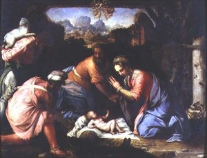 Aanbidding van de Herders, c.1525 door Francesco de Rossi Salviati Cecchino