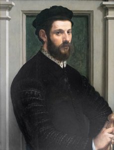 Portret van een heer door Francesco de Rossi Salviati Cecchino