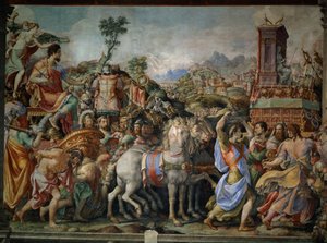 De Triomf van Marcus Furius Camillus (voor restauratie)