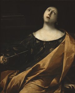 De dood van Lucretia door Francesco del Cairo