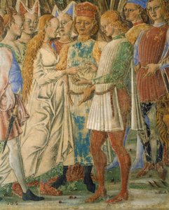 Italië, Ferrara, Palazzo Schifanoia, De Hal van de Maand, De maand juni door Francesco del Cossa door Francesco del Cossa