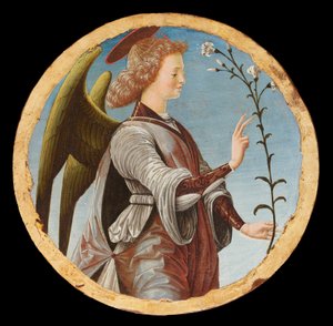 Polittico Griffoni: Engel van de Aankondiging, ca 1472-1473 door Francesco del Cossa