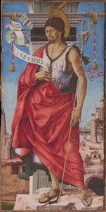 Polittico Griffoni: Sint Johannes de Doper, ca. 1472-1473 door Francesco del Cossa