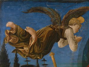 Engelenpaneel van het Pistoia Santa Trinità Altaarstuk, 1455-1460 door Francesco di Stefano Pesellino