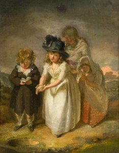 Begrafenis van een vogel door Francis (attr. to) Wheatley