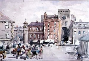 Hexham bij Newcastle Upon Tyne door Francis Abel William Taylor Armstrong