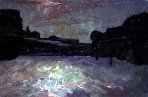 Rivier-Zonsondergang door Francis Abel William Taylor Armstrong