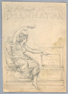 Ontwerp voor de omslag van het Manhattan Illustrated Monthly Magazine