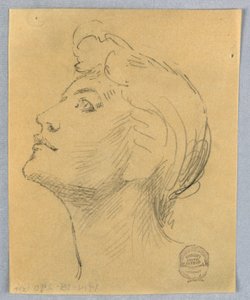 Hoofd van een Vrouw door Francis Augustus Lathrop