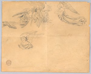 Schets van Engelen door Francis Augustus Lathrop