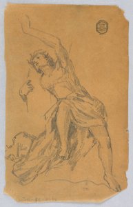 Schets van figuur met draperie