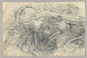Schets van Figuren die een Kruis Dragen