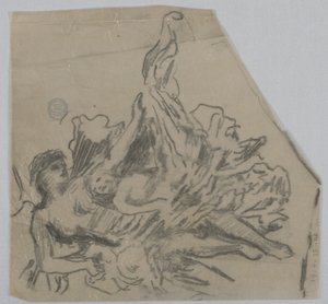 Schets van Figuren voor een Plafond door Francis Augustus Lathrop