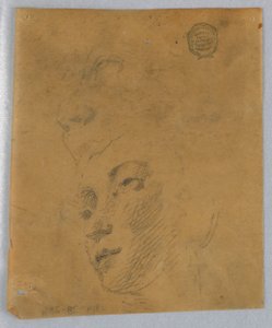Schets van een vrouwenhoofd door Francis Augustus Lathrop