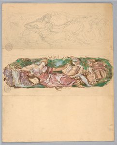 Studies voor een wandpaneel door Francis Augustus Lathrop