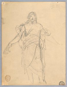 Studie voor Christus, koor van St. Bartholomew, New York door Francis Augustus Lathrop