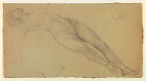 Studie voor "Diana en haar bedienden tussen de sterrenbeelden" door Francis Augustus Lathrop