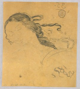 Studie van Vrouwenhaar door Francis Augustus Lathrop