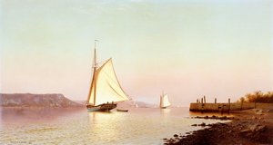Oktober aan de Hudson door Francis Augustus Silva