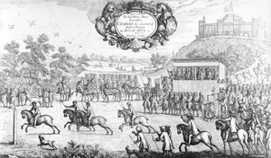 De laatste paardenrace gehouden voor Karel de Tweede van gezegende herinnering bij Dorsett Ferry, nabij Windsor Castle, 24 augustus 1684