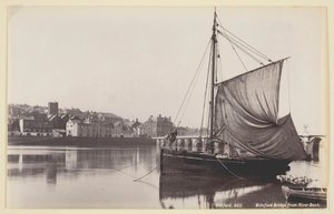 Bideford Bridge vanaf de rivieroever, 1860-94