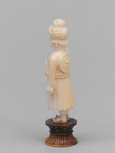 Zwarte pion, schaakstuk, India, circa 1820 door Francis Bedford