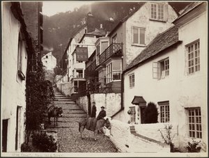 Clovelly, Nieuwe herberg  straat door Francis Bedford