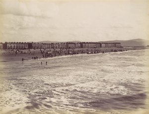 Rhyl, vanaf de zee, 1870s door Francis Bedford