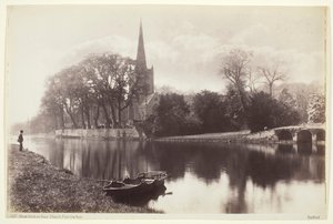 Stratford-on-Avon, kerk vanaf de Avon, 1860-94