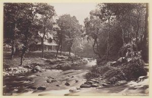 Watersmeet, het huisje en de stromen door Francis Bedford