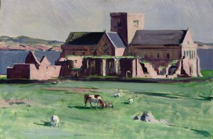Iona Abdij vanuit het noordwesten door Francis Campbell Boileau Cadell