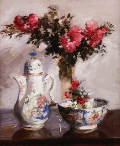De Famille Rose Koffiepot door Francis Campbell Boileau Cadell
