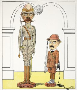 K, k, illustratie uit Het Struwwelpeter Alfabet, vers door Harold Begbie (1871-1929) door Francis Carruthers Gould