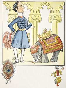 Ode van V, illustratie uit Het Struwwelpeter Alfabet, vers door Harold Begbie door Francis Carruthers Gould